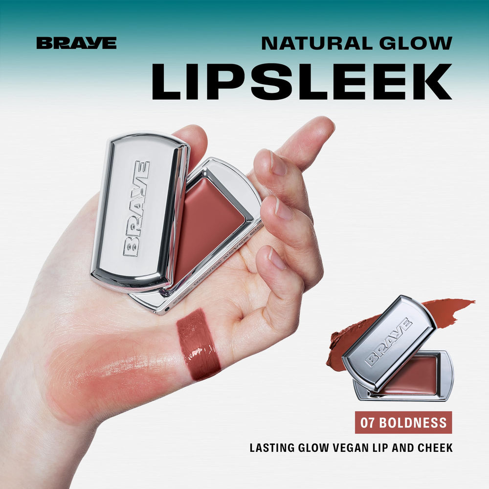 BRAYE LIPSLEEK lip and cheek fusion swatches seamless color in one product.