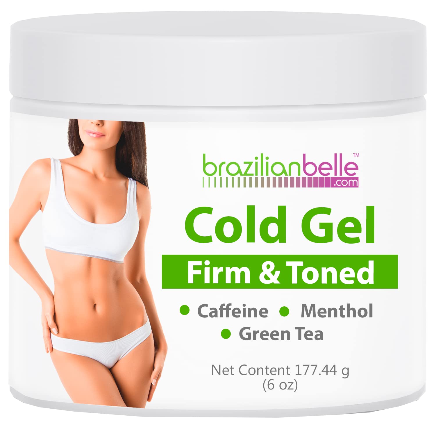 Brazilian Belle Cold Firmings Gel bottle for firmer-looking skin.