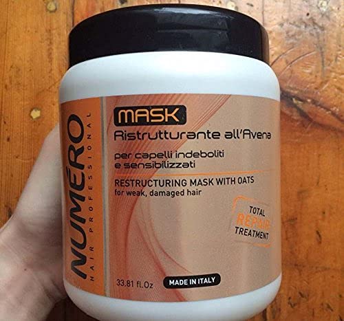Hair after using Brelil Numero mask showing elasticity and shine