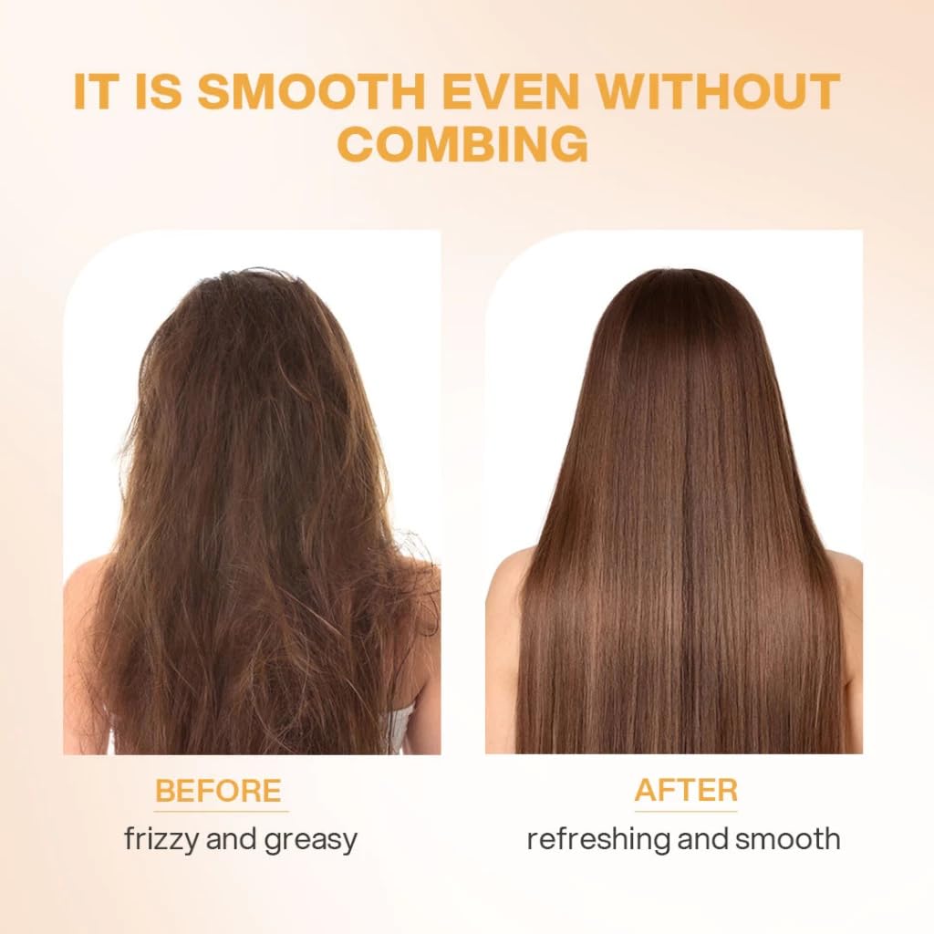 Hair swirl showing smoother, hydrated strands with Bremod Performance Hair Mask.