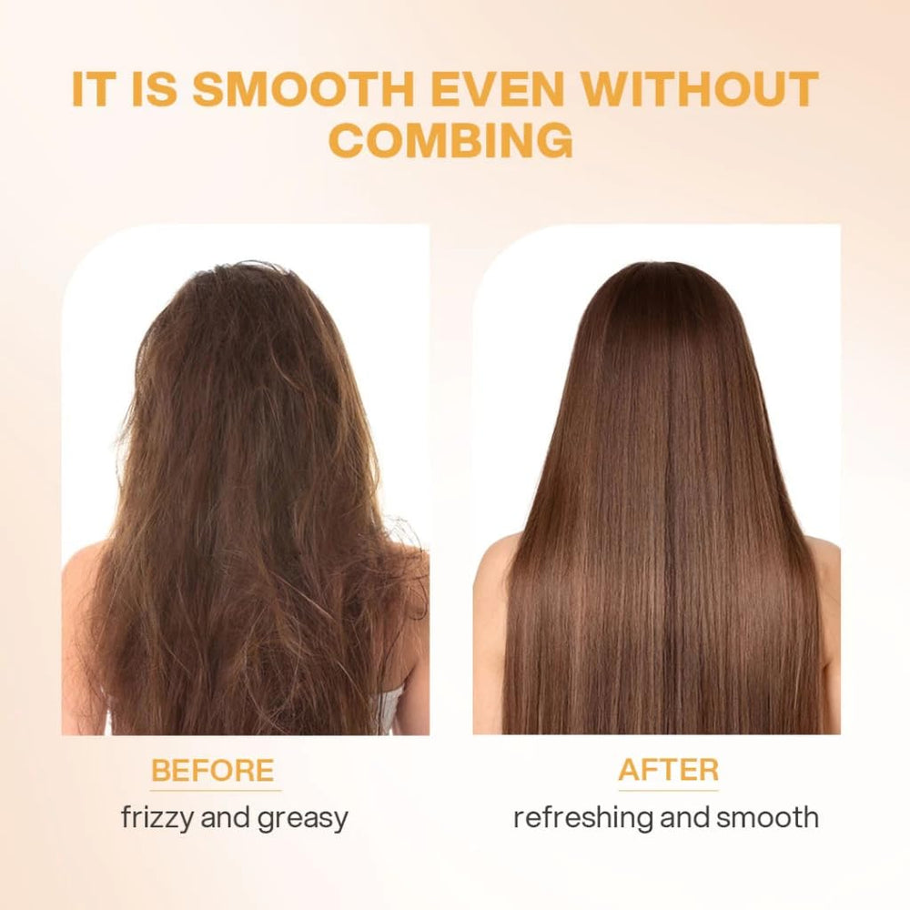 Hair swirl showing smoother, hydrated strands with Bremod Performance Hair Mask.