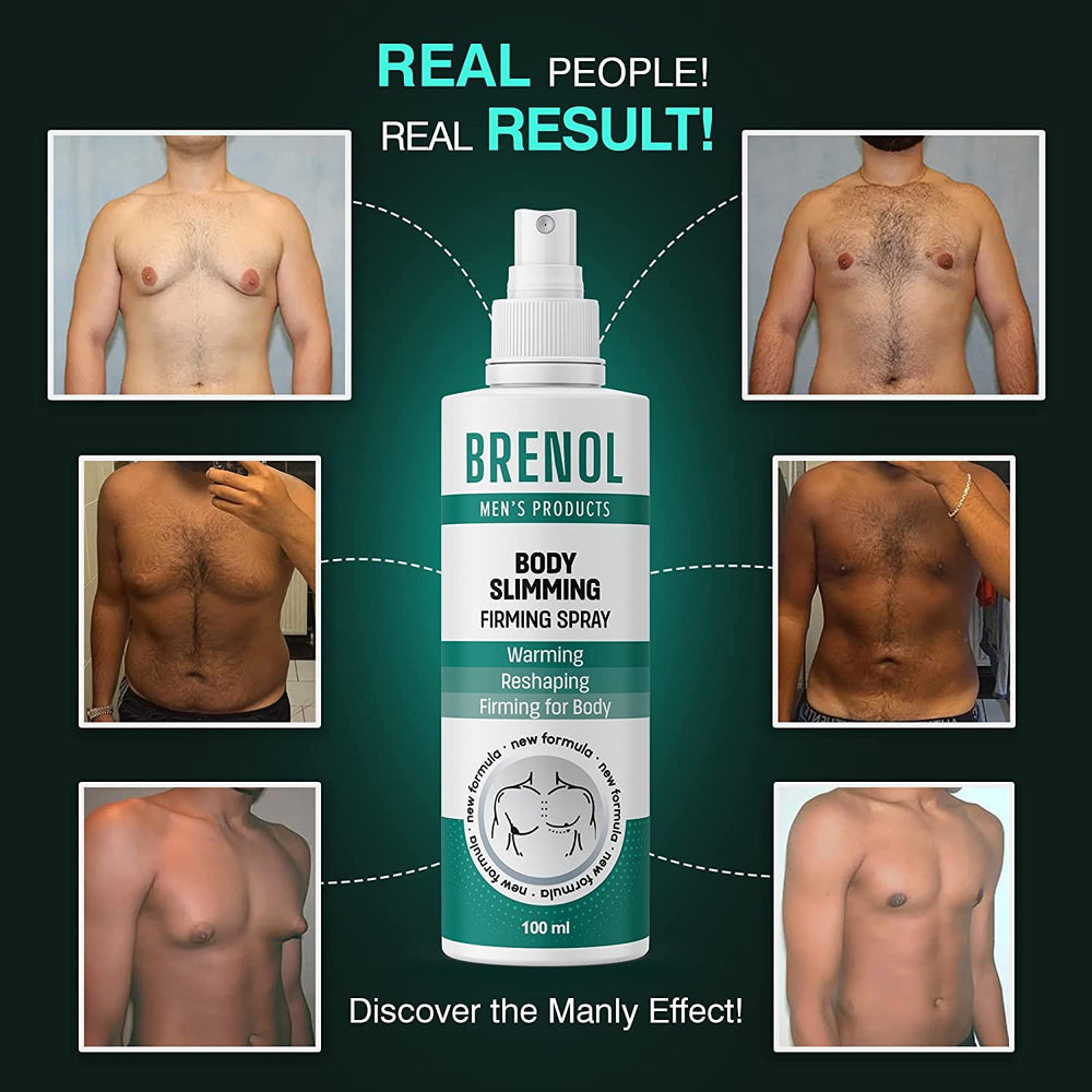 Brenol Body Firming Spray on abdomen area supports smoother midsection