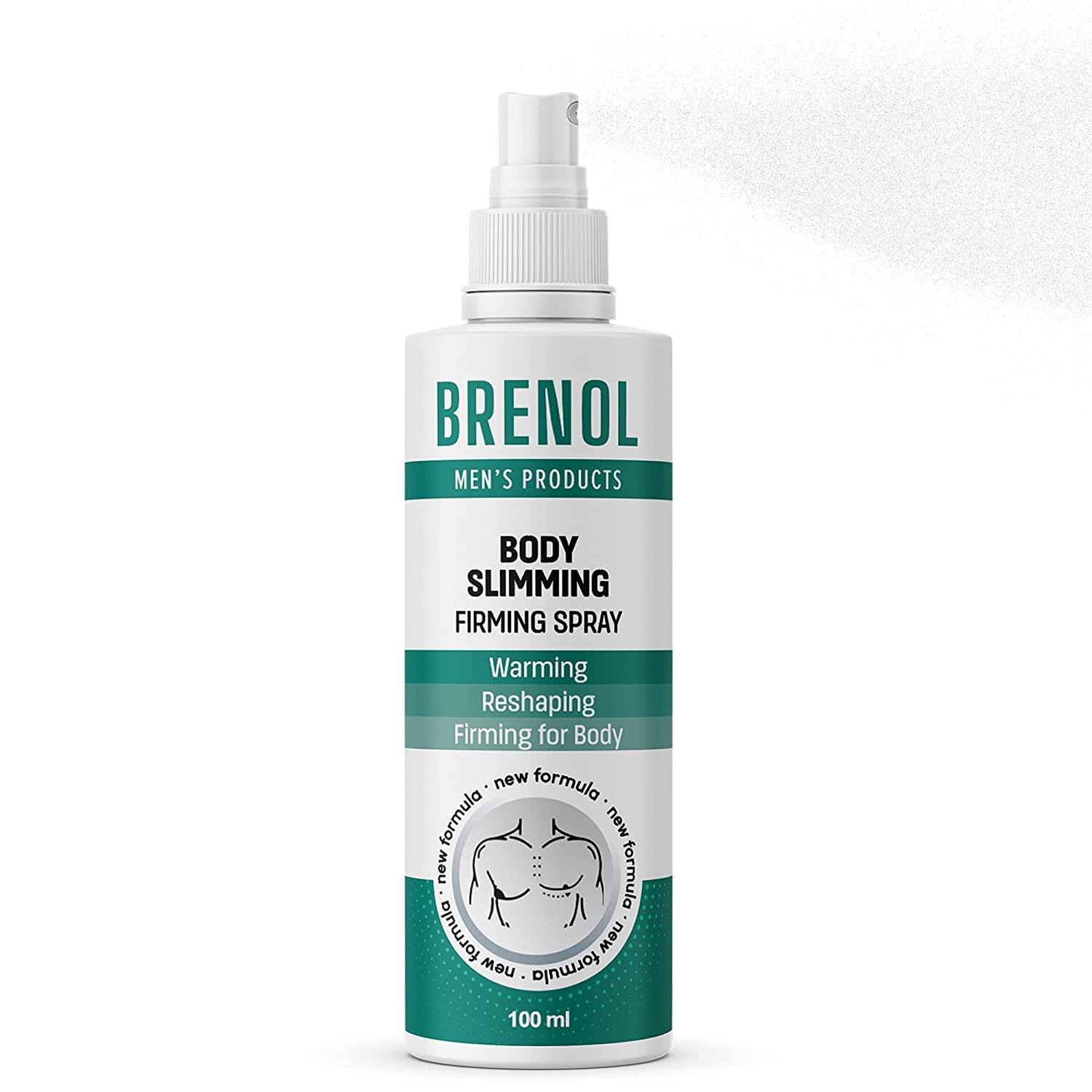 Brenol Body Firming Spray bottle front promotes daily use for a more even-looking skin