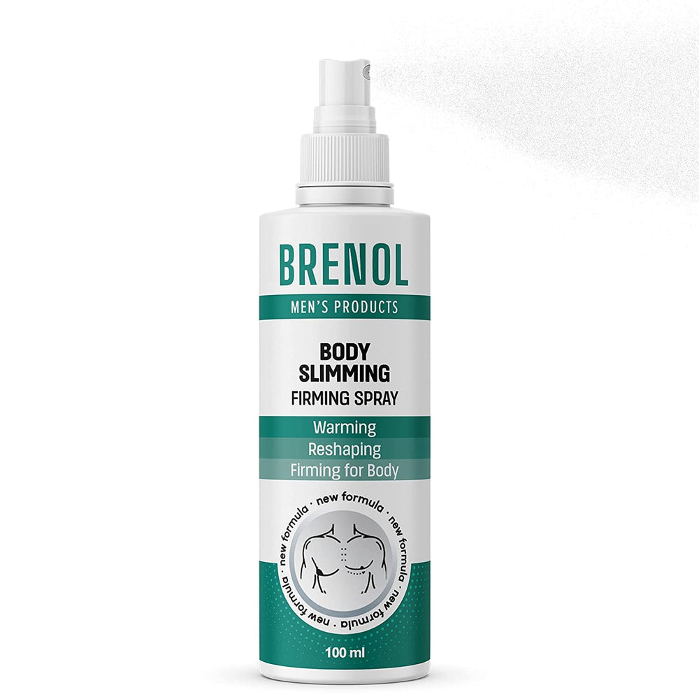 Brenol Body Firming Spray bottle front promotes daily use for a more even-looking skin