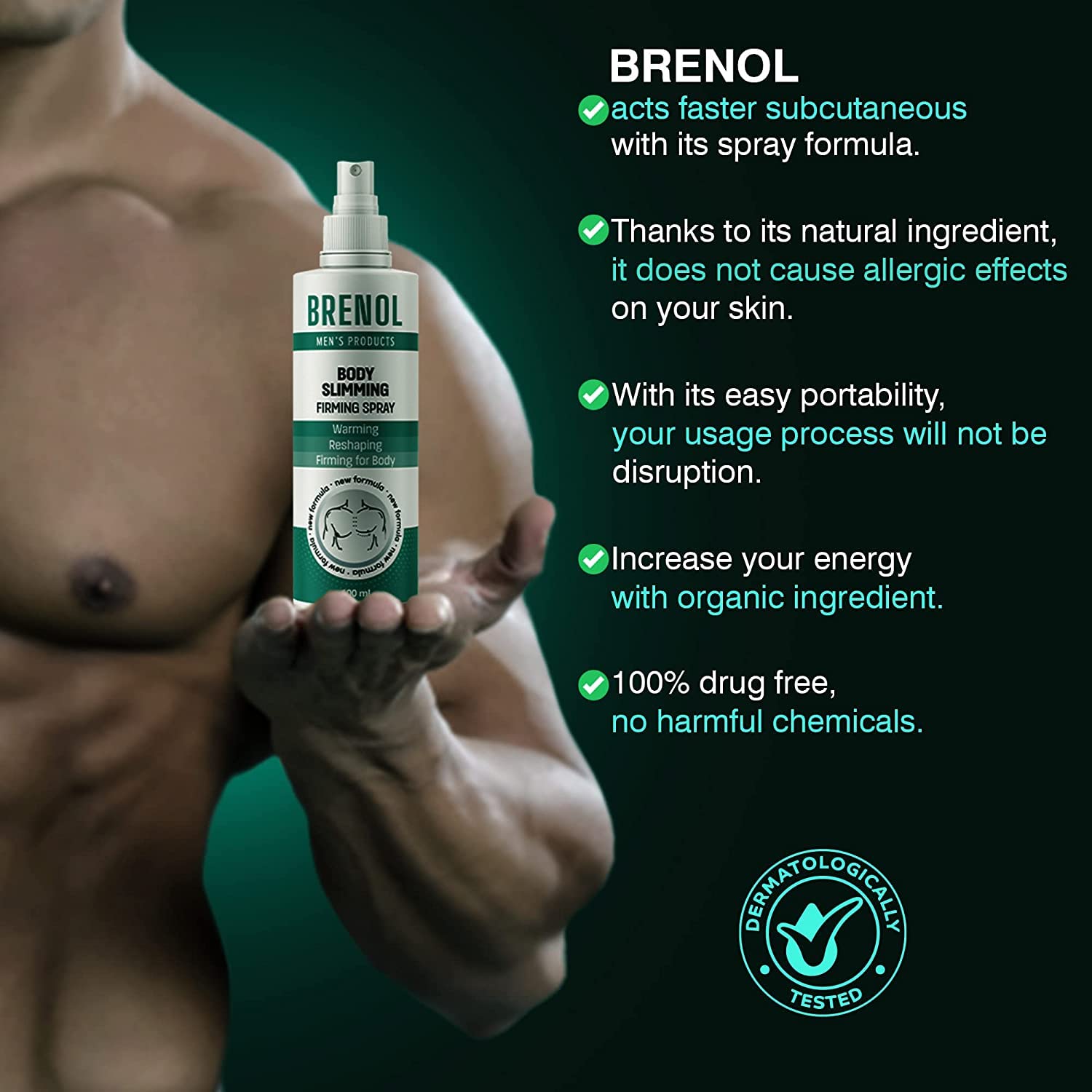 Brenol packaging close-up highlights easy storage for daily routines
