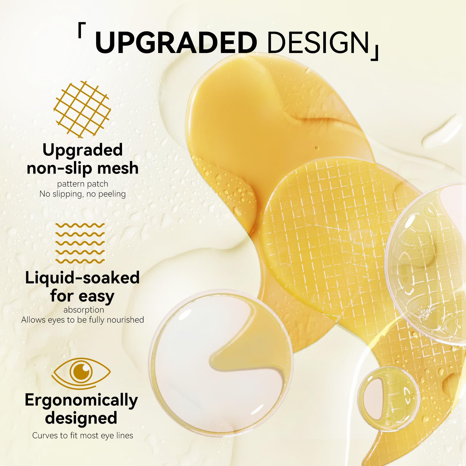 BREYLEE 24K eye masks with hydrolyzed collagen nourishes delicate eye skin