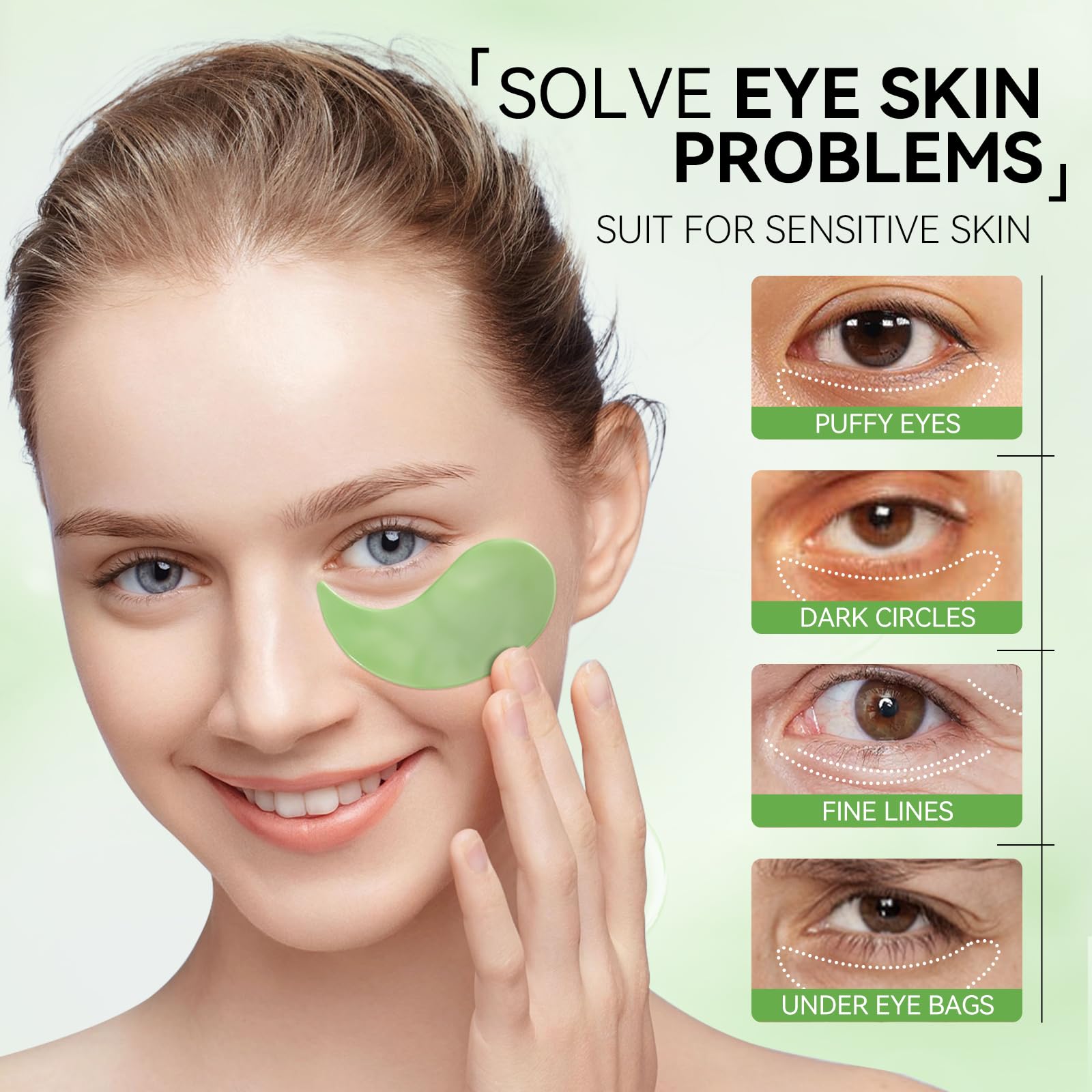 BREYLEE Aloe Vera Eye Masks during a 20-minute treatment under the eyes