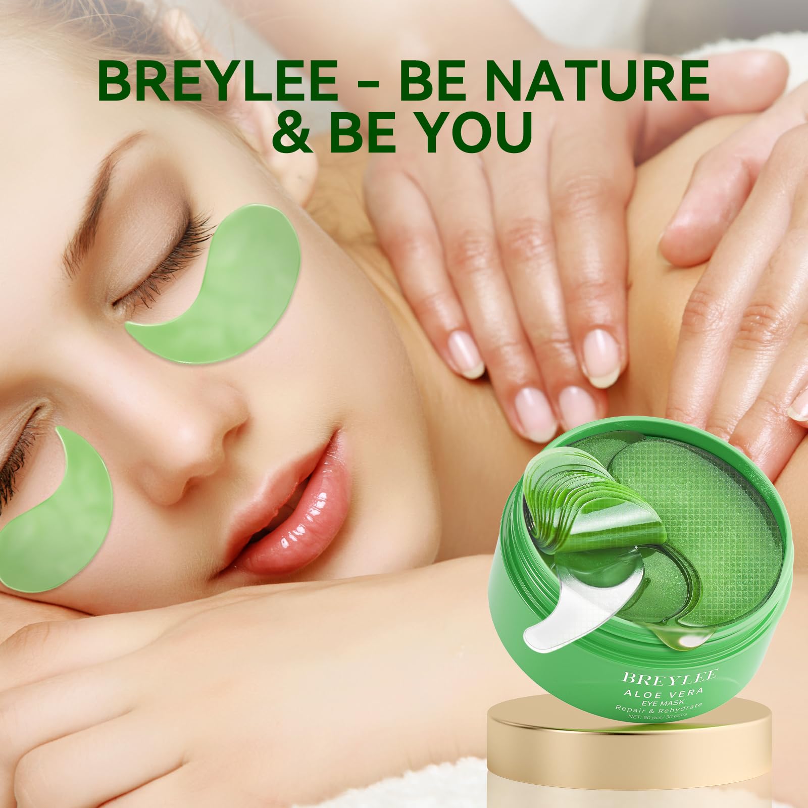 BREYLEE Aloe Vera Eye Masks relaxing home moment for eyes