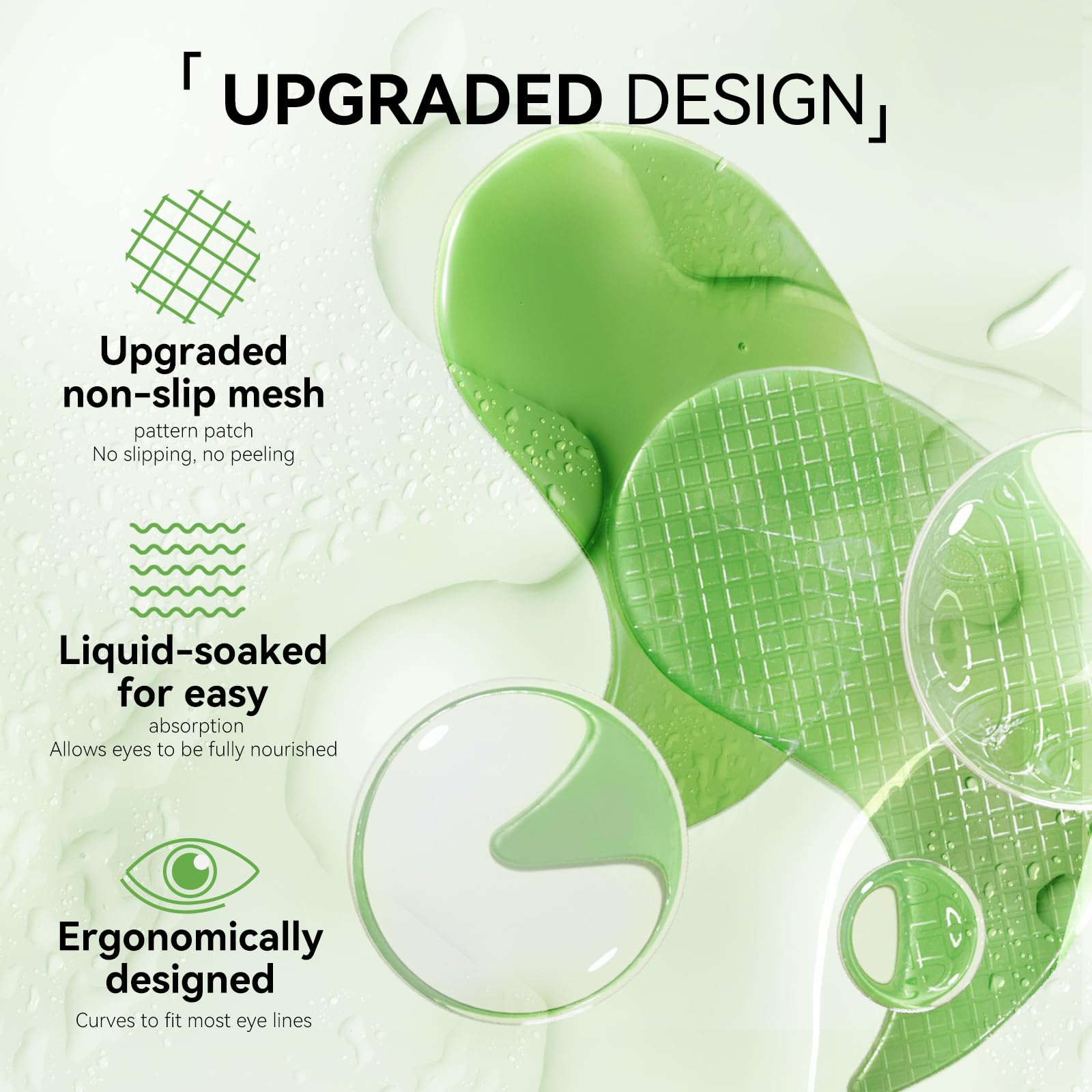 BREYLEE grid-design under-eye patches stay in place during routine