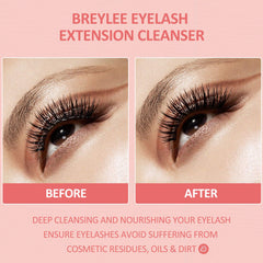 BREYLEE eyelash-extension shampoo with brush included for easy salon or home care