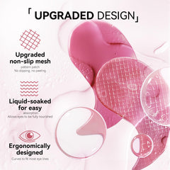 Close-up of BREYLEE Flamingo Pink Eye Mask patches for under-eye treatment.