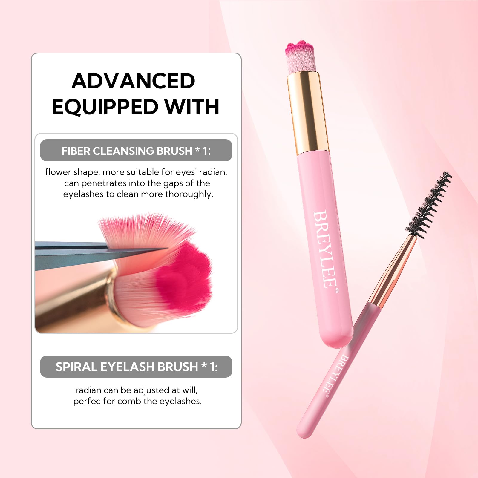 BREYLEE lash-cleanser kit shown for salon or home use.