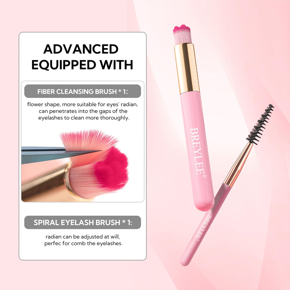 BREYLEE lash-cleanser kit shown for salon or home use.