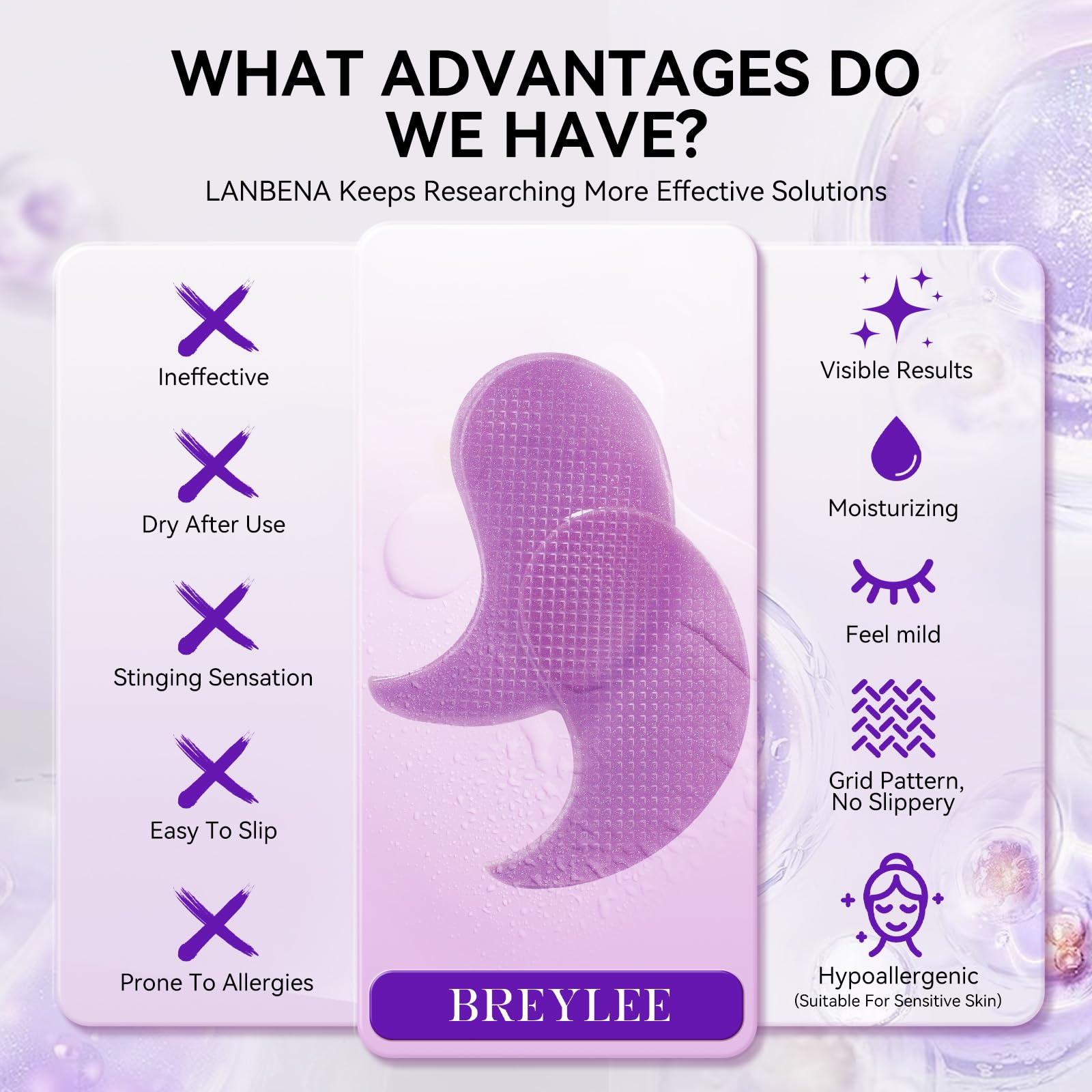 BREYLEE Retinol Eye Mask soothing post-makeup removal routine.