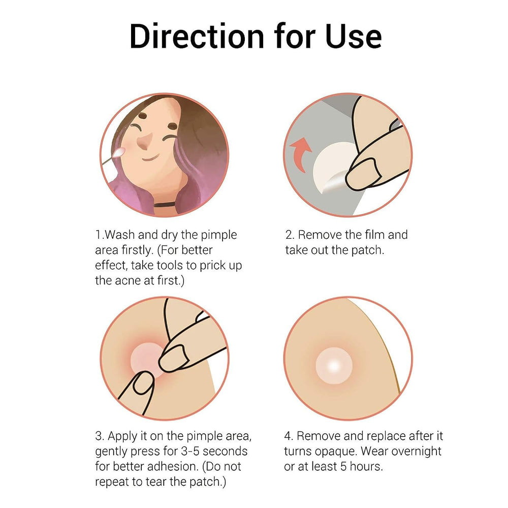 BREYLEE tea tree pimple patches applied on skin to cover a breakout.