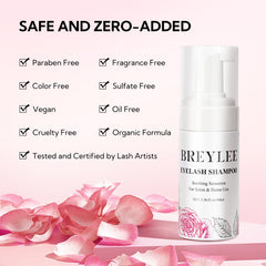 BREYLEE wash bottle enables precise, mess-free lash cleansing.