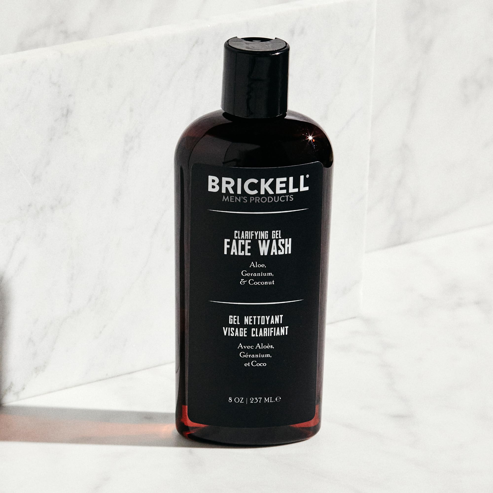 Brickell exfoliation beads sample on scrub image shows gentle texture