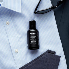 Brickell Men's Acne Controlling Moisturizer being applied as part of daily routine.