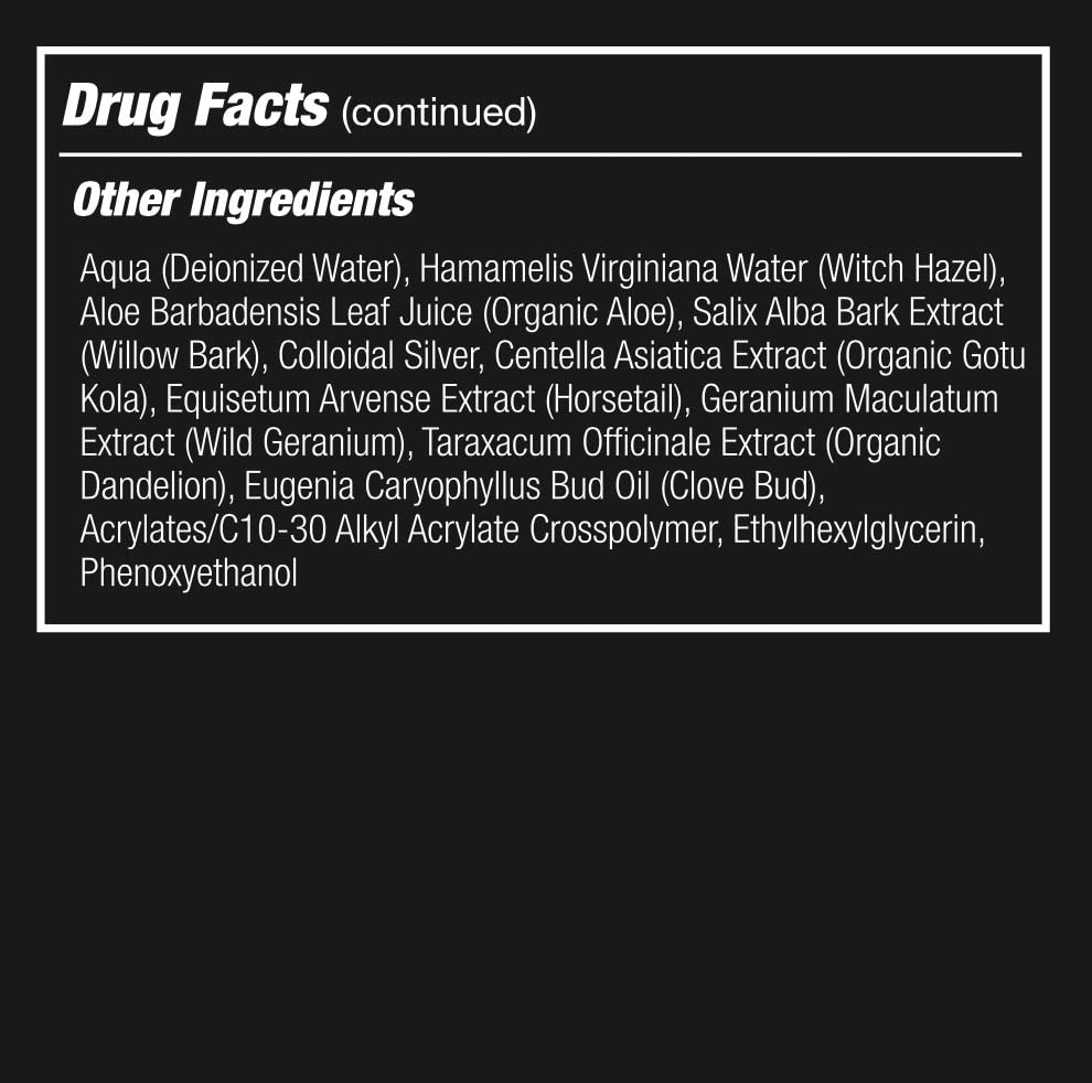 Packaging label of Brickell Men's Acne Spot Treatment emphasizing organic ingredients.