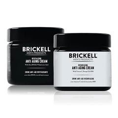 Brickell Men's Day & Night Cream Set bottle view demonstrates all-day hydration.