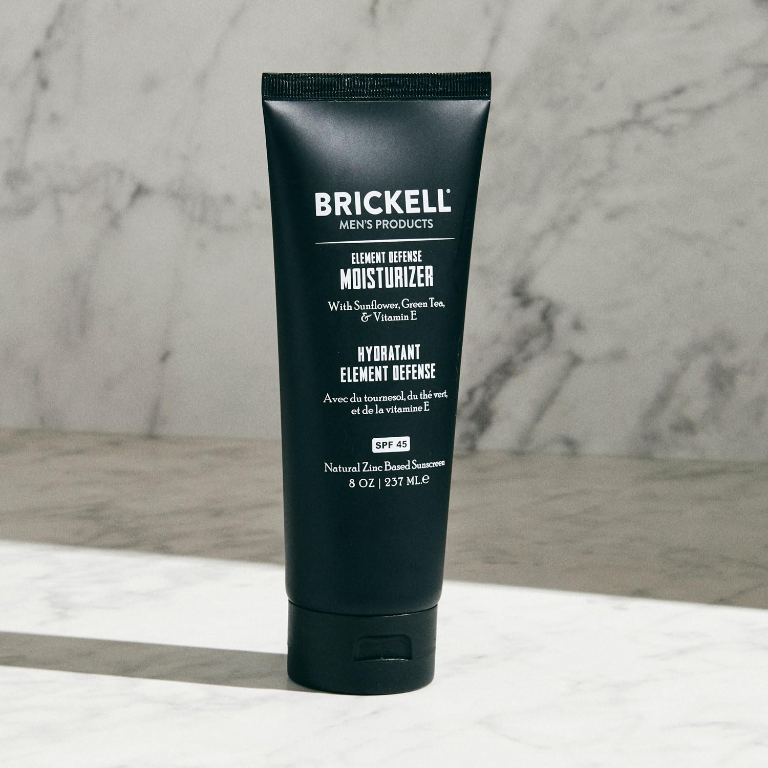 Brickell SPF45 hydrates skin while guarding against UVA/UVB rays.