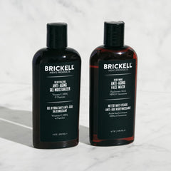 Brickell Gel Moisturizer tube providing lightweight hydration for daily use.