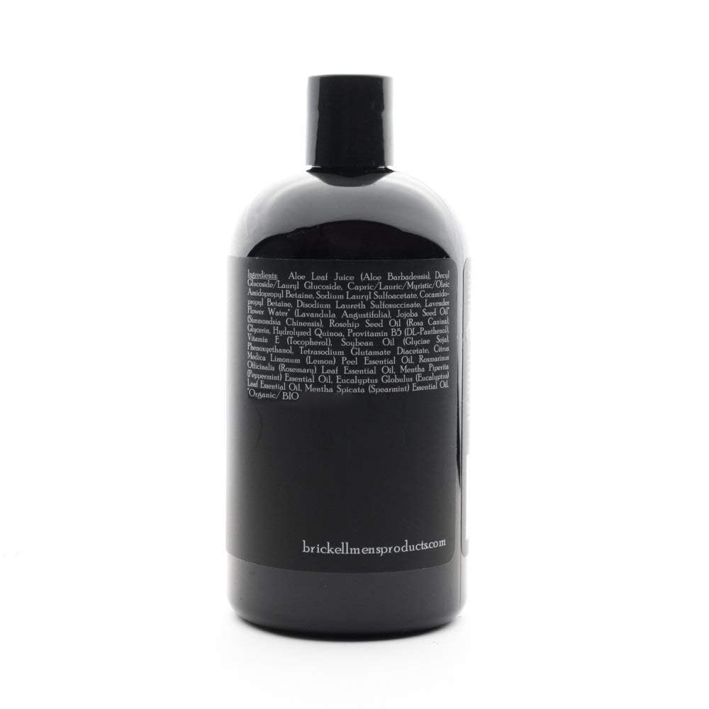 Brickell Rapid Wash 16oz packaging shown for daily grooming