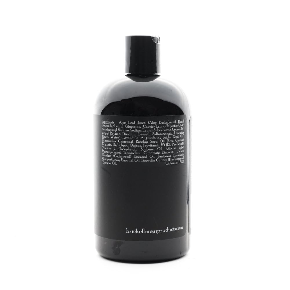 Brickell Rapid Wash label closeup shows organic formulation and benefits.