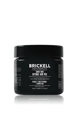 Brickell Smooth Finish Glycolic Acid Peel bottle pouring for refreshed skin.