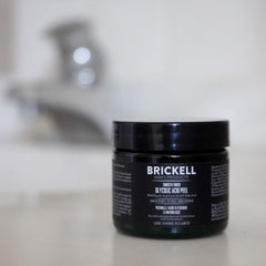 Ingredients of Brickell Smooth Finish Glycolic Acid Peel with aloe vera and jojoba.