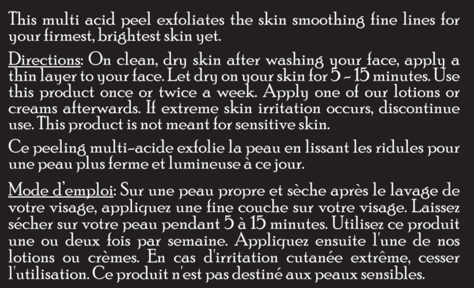 Close-up showing the gentle exfoliation texture of Brickell Peel.