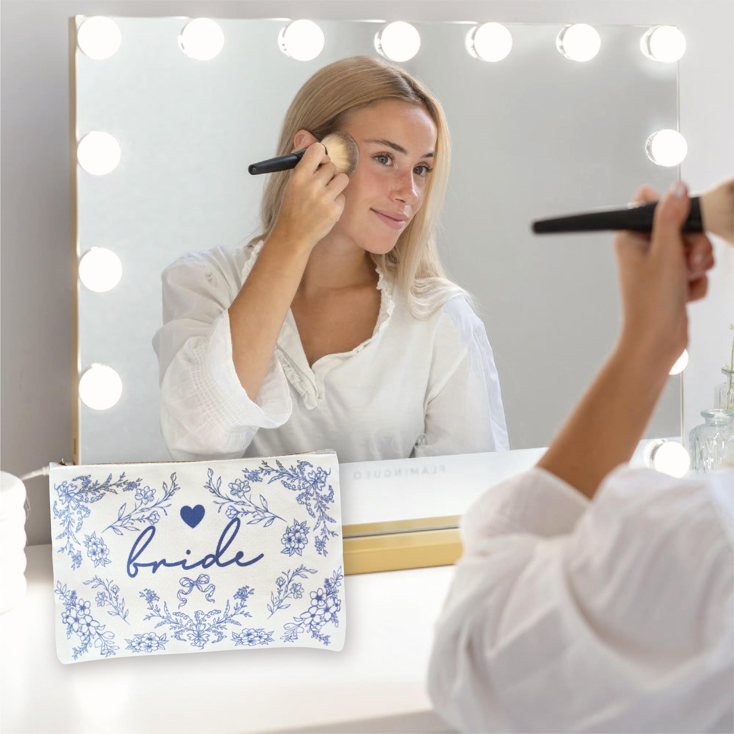 Bride Squad makeup bag compact and travel-friendly for honeymoon bags