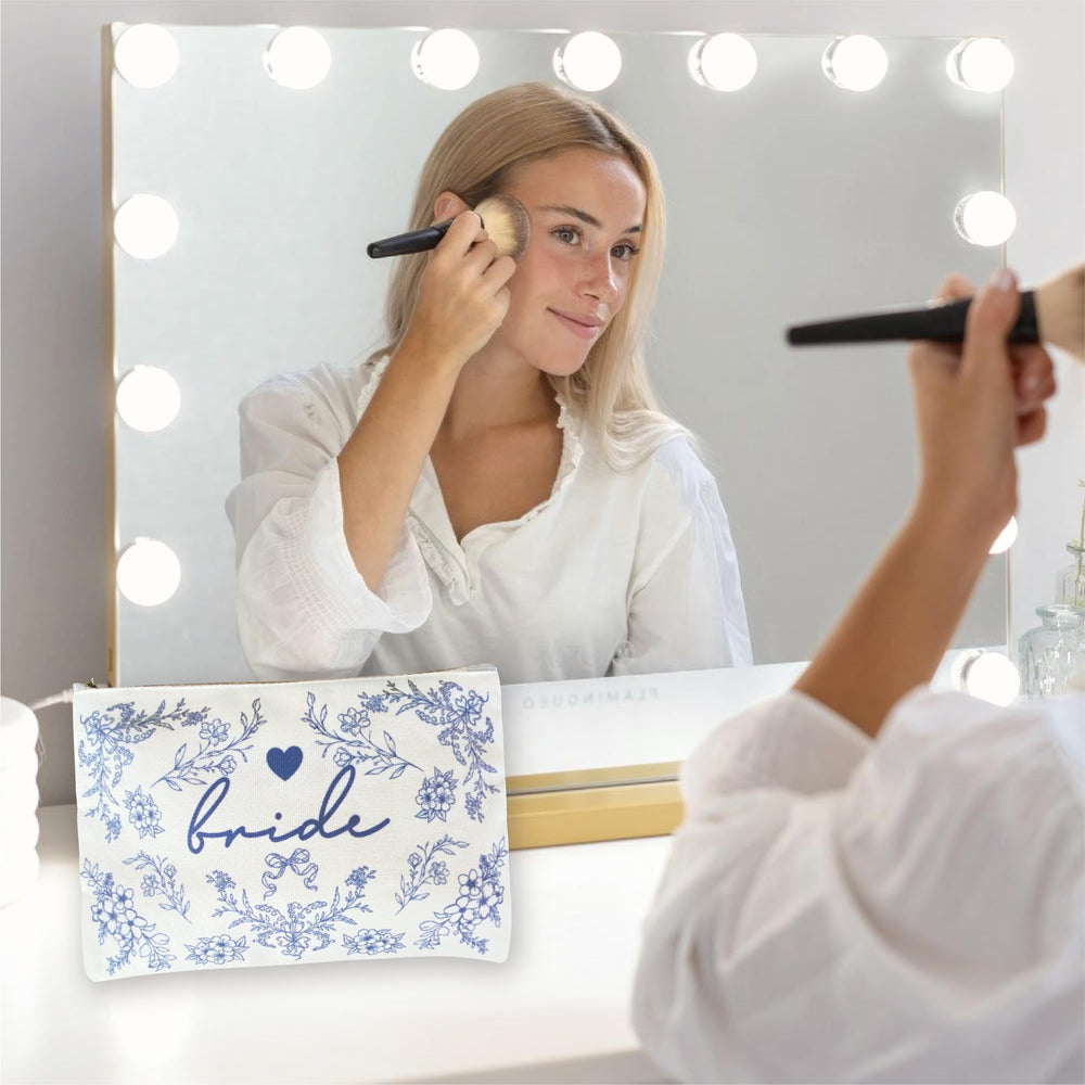 Bride Squad makeup bag compact and travel-friendly for honeymoon bags