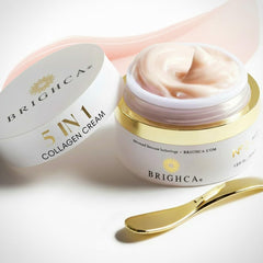 BRIGHCA Collagen Cream packaging shot highlighting daily hydration benefits