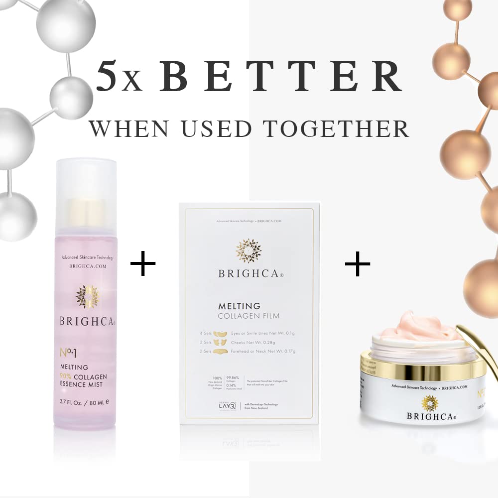 BRIGHCA Collagen Cream under makeup ready shows compatible everyday skincare