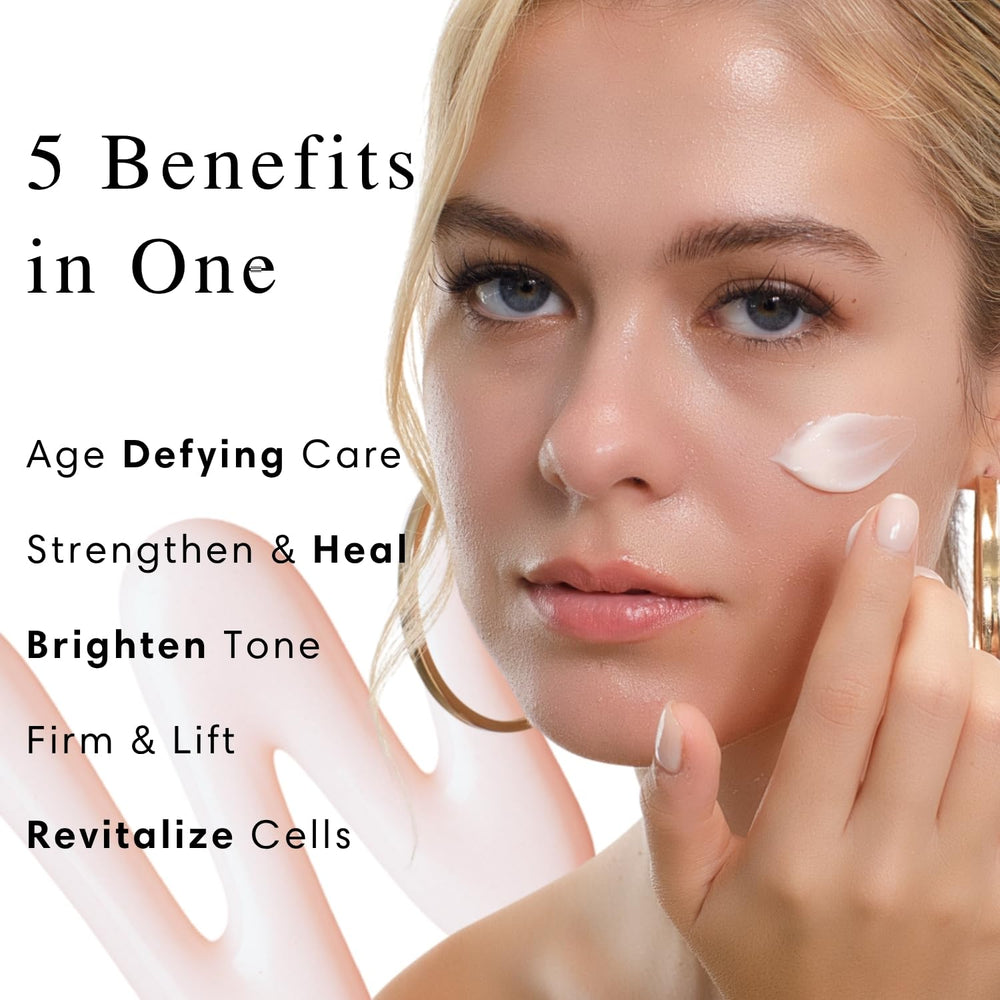 Melting films being applied to the skin with BRIGHCA branding