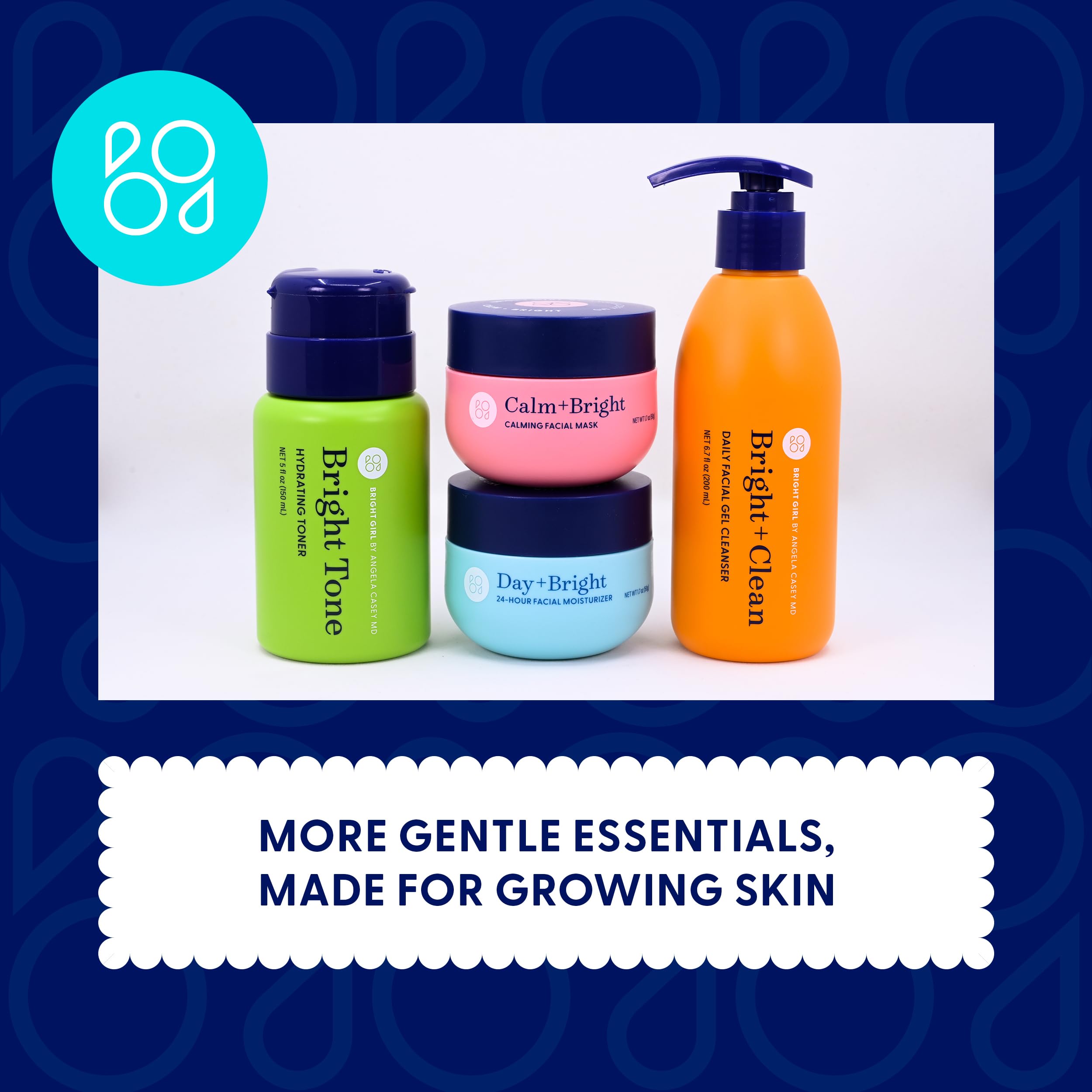 Teen skincare routine with Day+Bright moisturizer for calm skin.