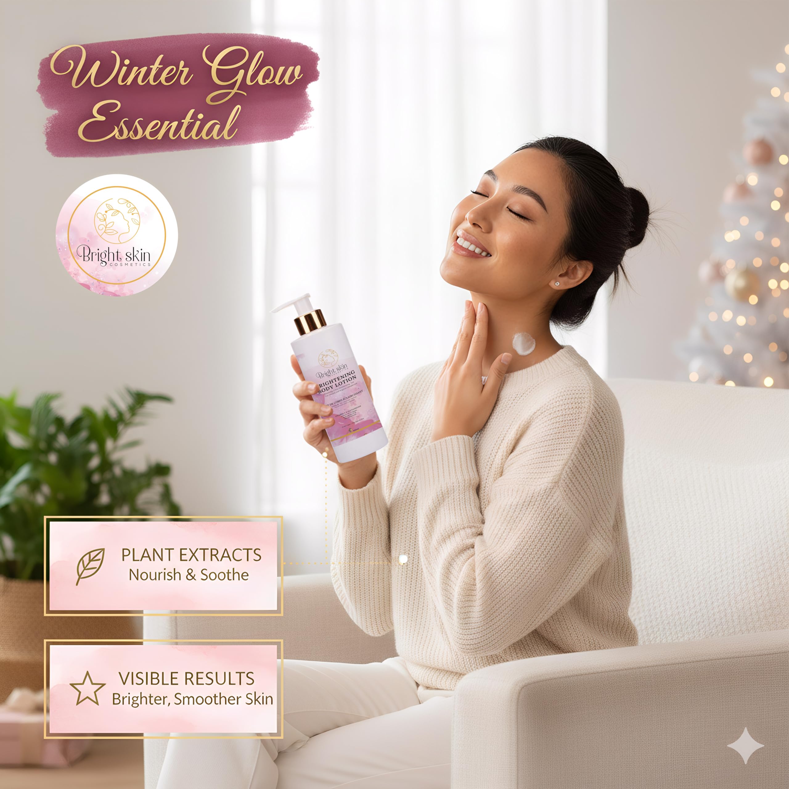 Unscented lotion label shown for sensitive skin compatibility
