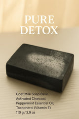 BrightBloom Charcoal Mint soap bar detoxifying cleanse with peppermint