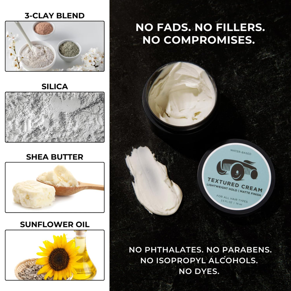 BRIGHTSIDE Textured Cream in hands applying for quick texture and definition.
