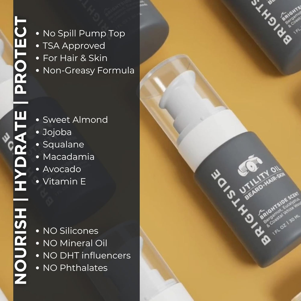 BRIGHTSIDE Utility Oil hydrates skin without clogging pores or greasiness