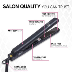 Brilliance New York flat iron in a compact, travel-friendly design.