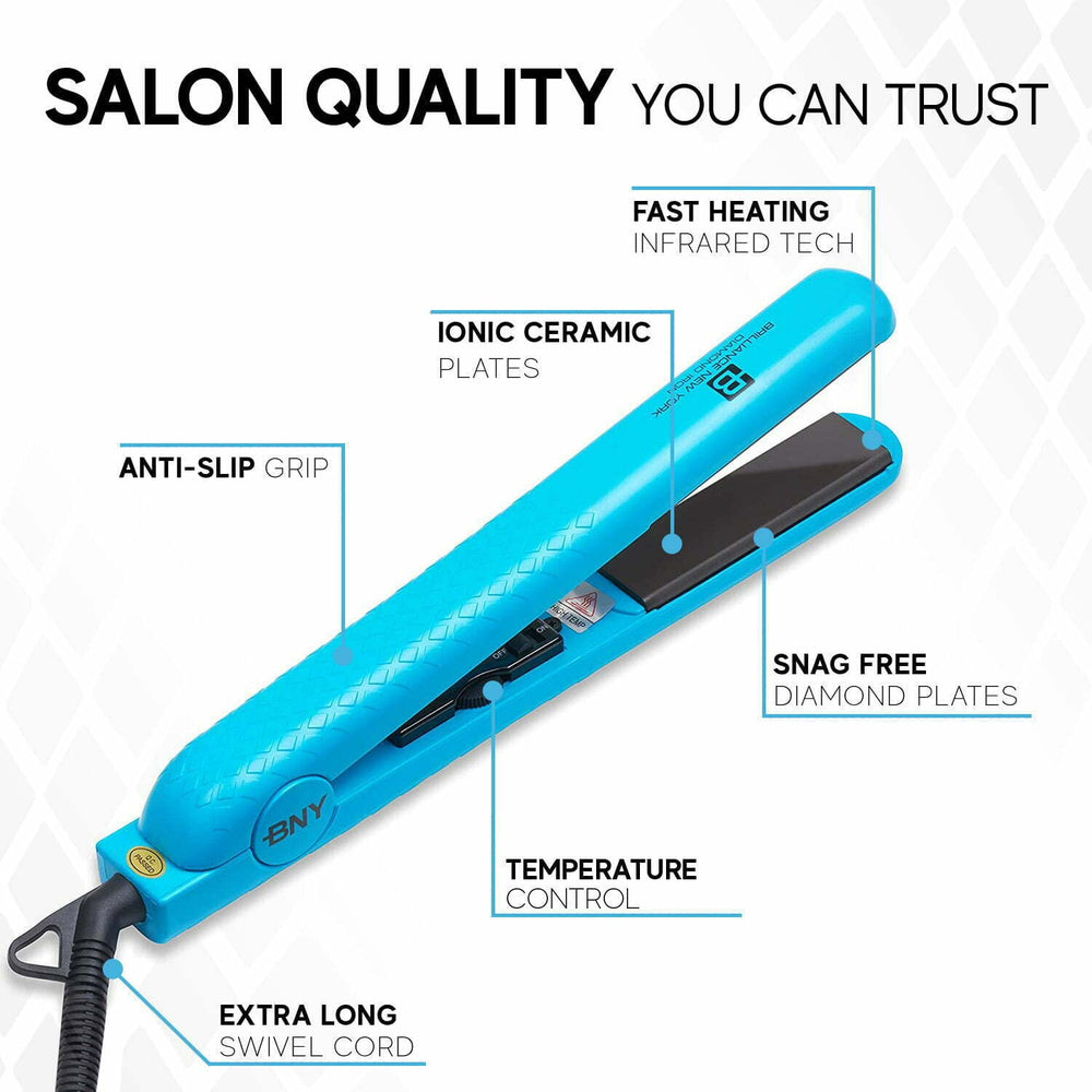 Brilliance New York infrared technology heats hair from inside for gentler styling.