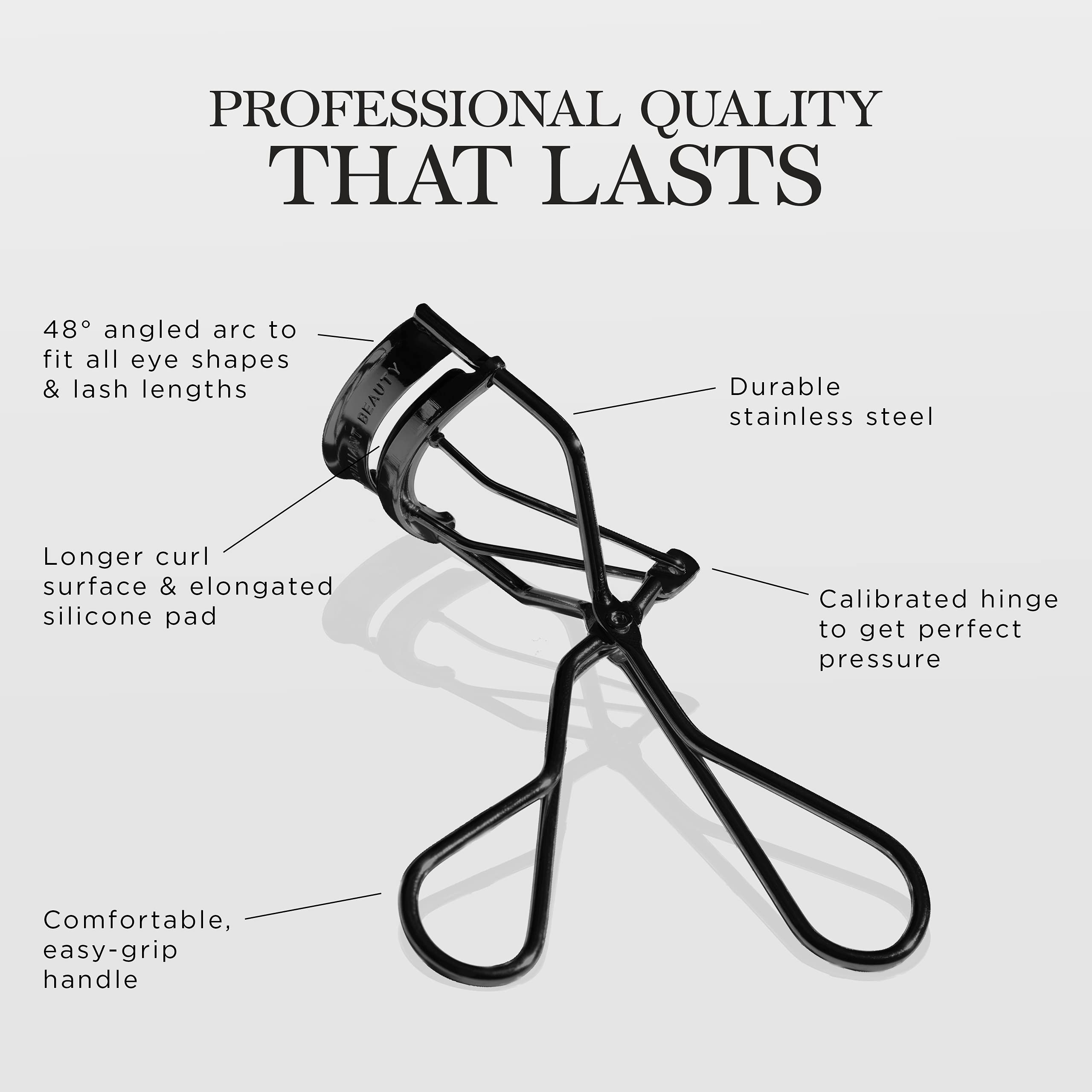 Brilliant Beauty satin bag protects the eyelash curler on the go