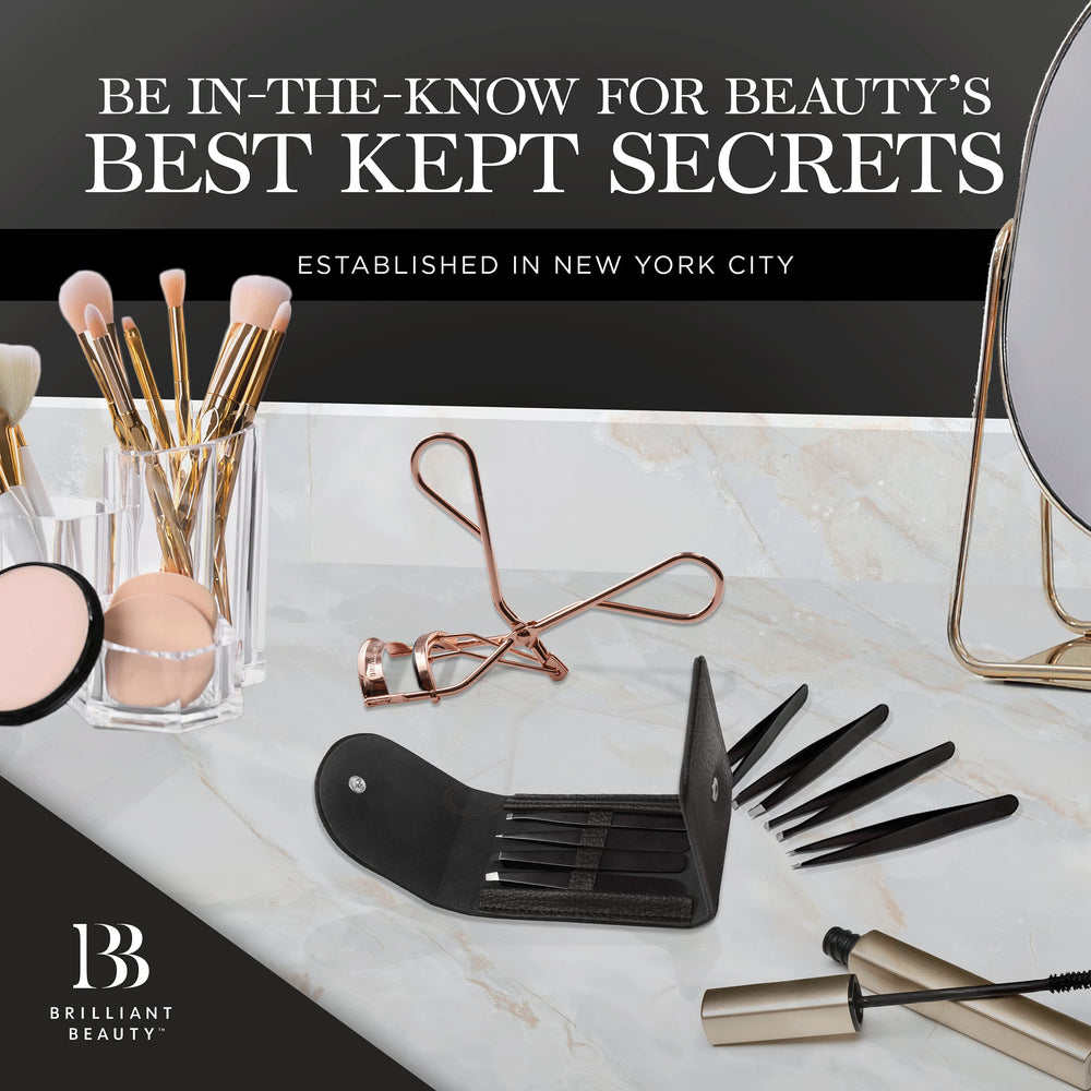 Brilliant Beauty soft pads and rose-gold frame deliver gentle lift.
