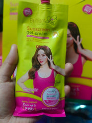 Brilliant Skin Essentials sunscreen gel-cream texture applied for a smooth, non-sticky finish.