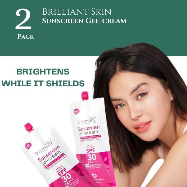 Close-up of Brilliant Sunscreen Gel-Cream texture absorbing quickly with no white residue.