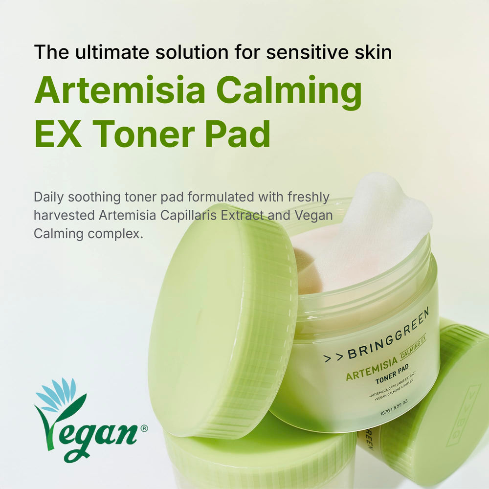 BRING GREEN Artemisia Calming EX Toner Pad elastic fabric close-up enhances fit.
