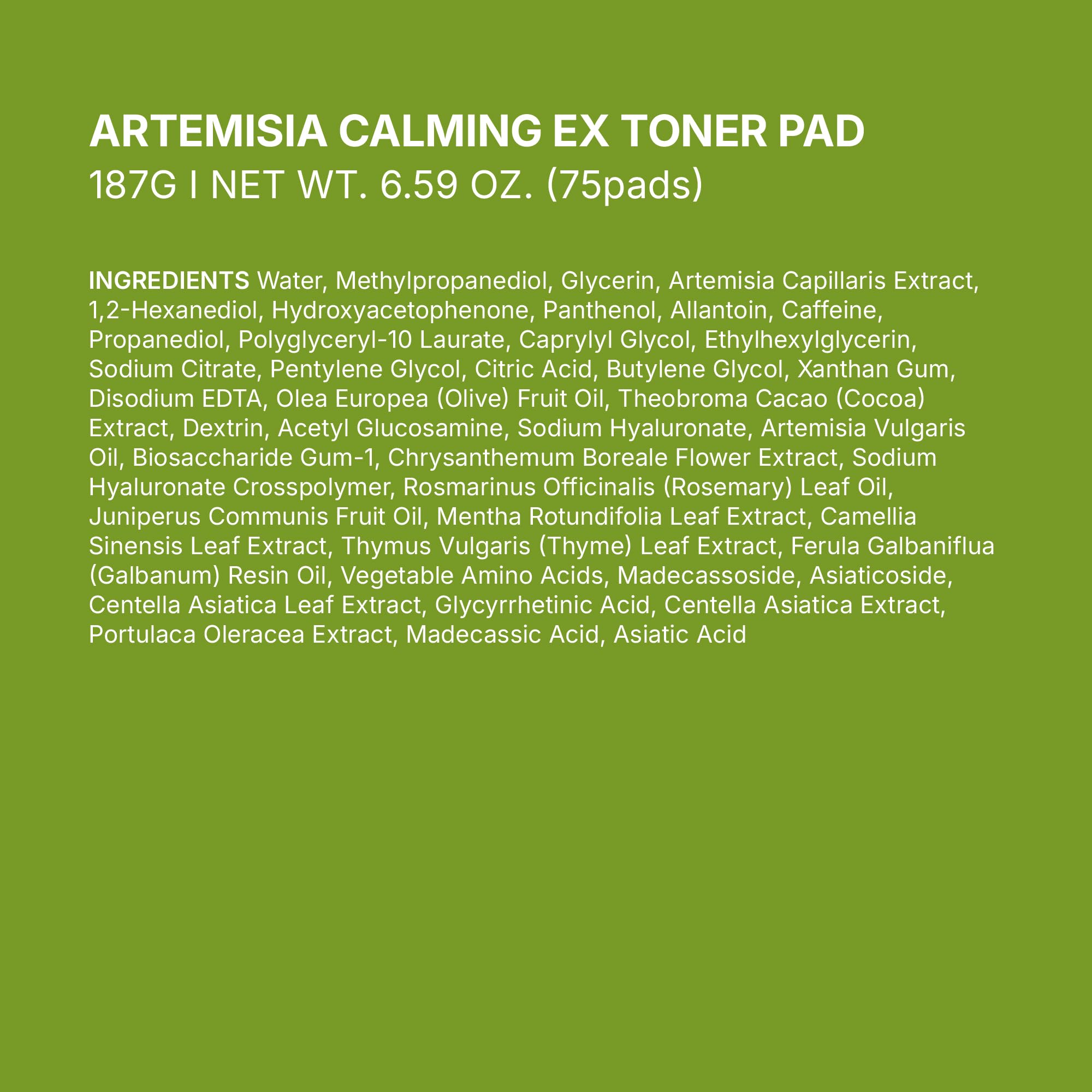 BRING GREEN Artemisia Calming EX Toner Pad used as hydration patch for targeted moisture.
