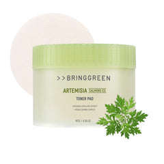 BRING GREEN Artemisia Calming EX Toner Pad pack close-up for daily soothing.